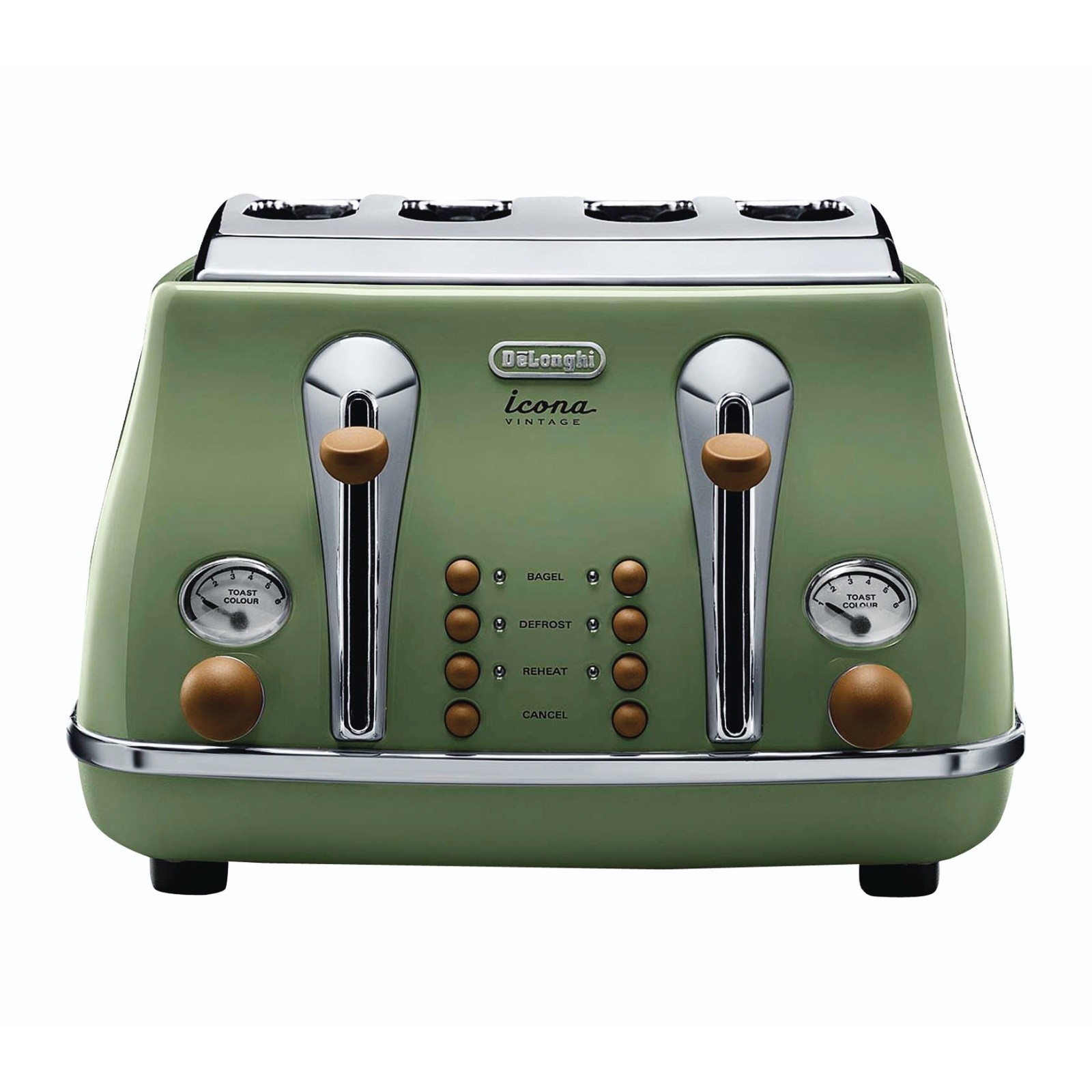 Delonghi – Icona Vintage Toaster 4 Slice – Green