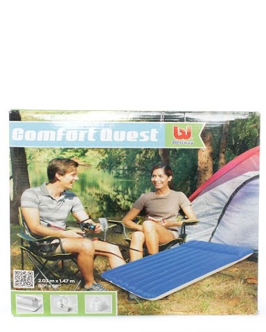 Bestway – Canvas-Feel Camping Queen Mattress – Blue