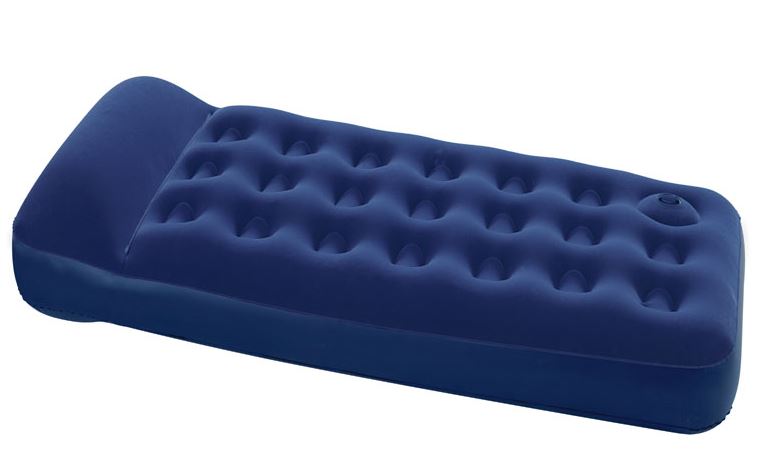 Bestway – Easy Inflate Single Flocked Airbed – Blue