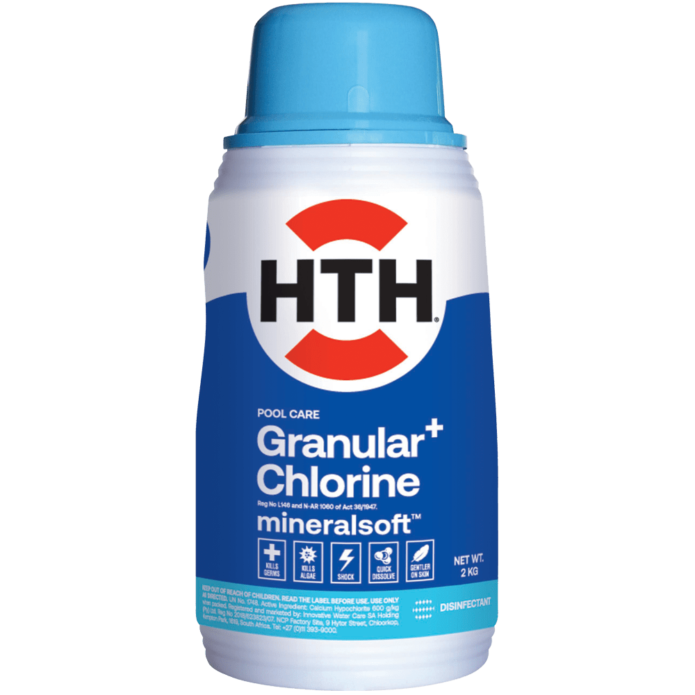 HTH – Granular Pool Chlorine Bottle – 2kg