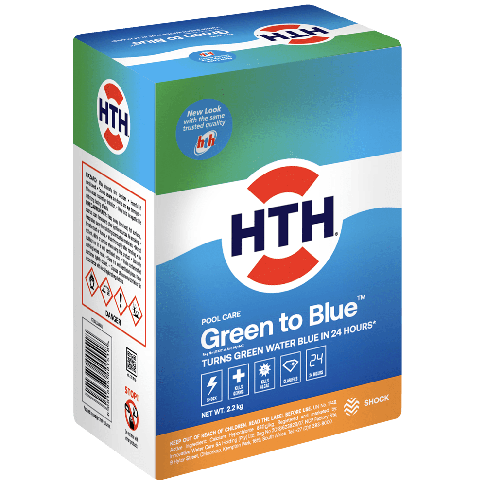 HTH – Green To Blue System Pack – Pool Chemicals – Cleaning – 2.2kg
