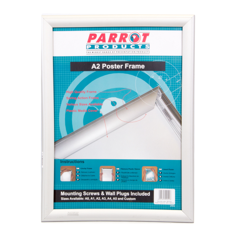 Parrot Poster Frame – Aluminium with Mitred Corners – A2
