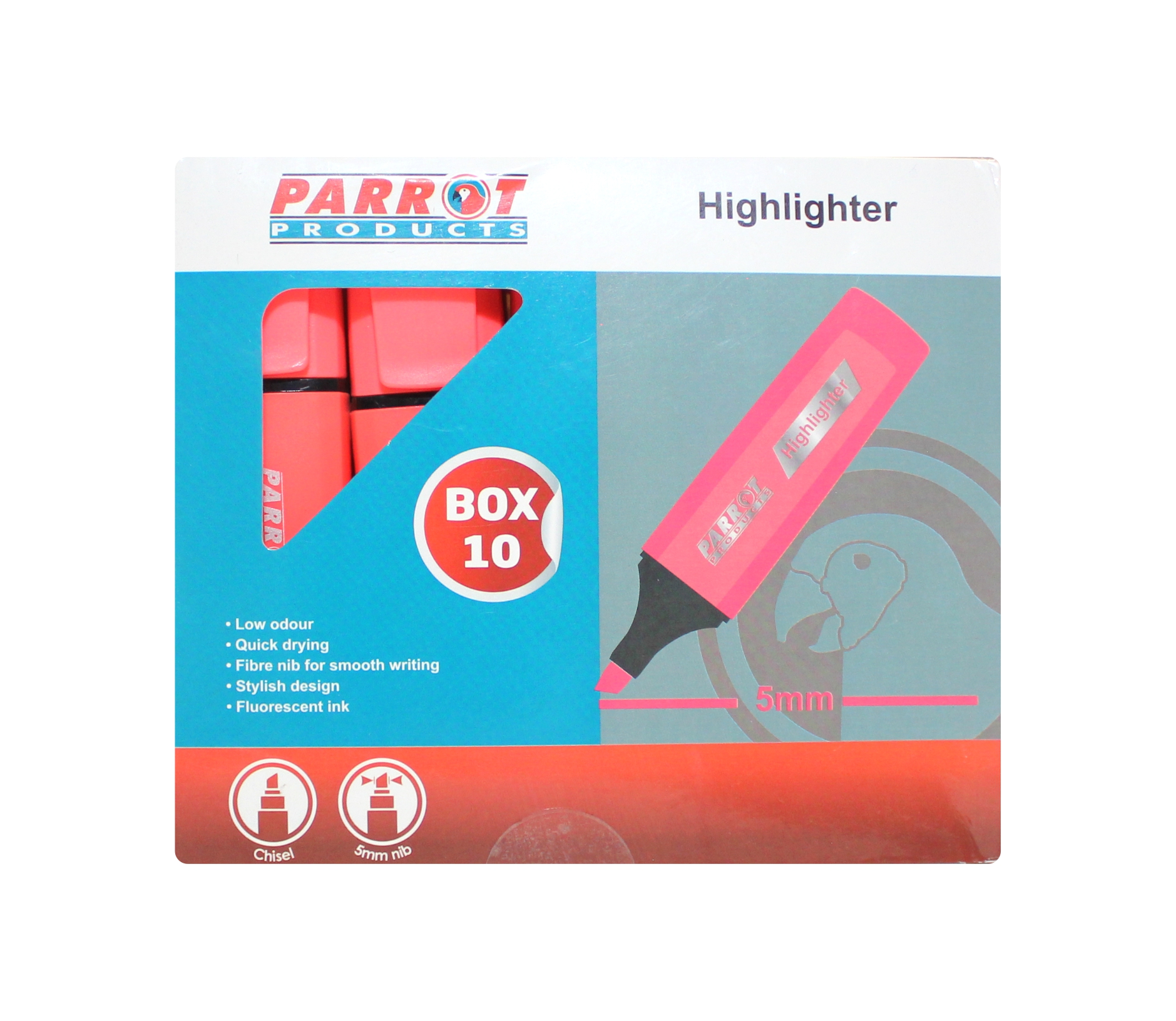 Parrot Marker Highlighter Box 10 – Pink