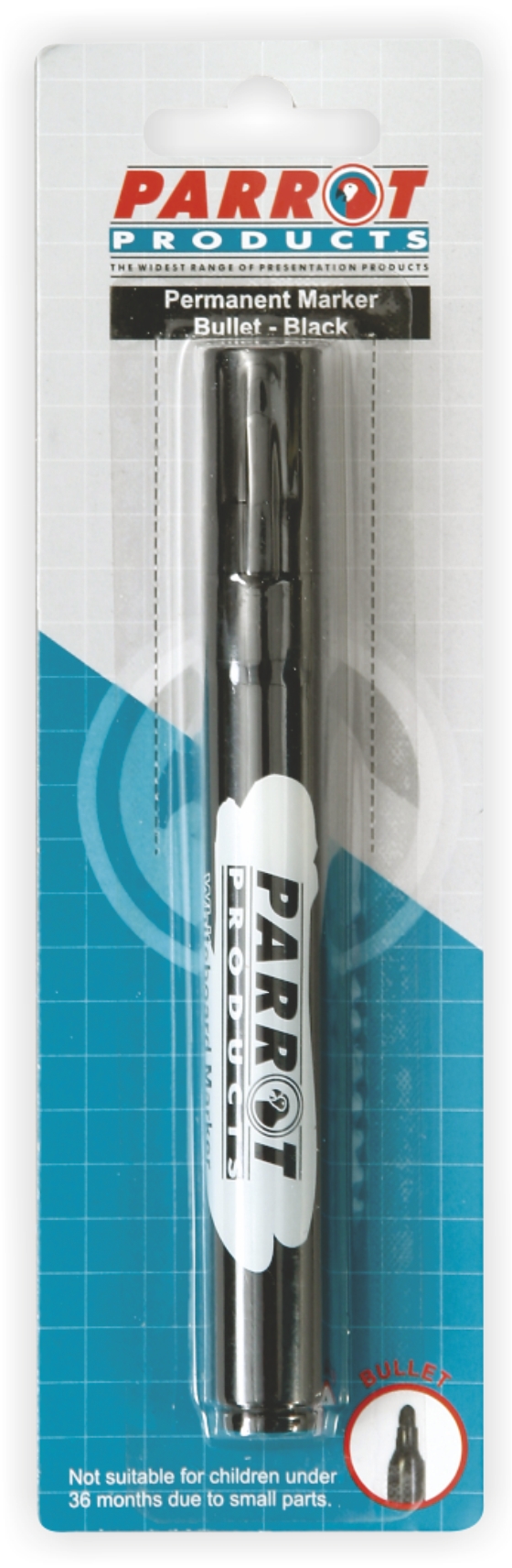 Parrot Permanent Marker Bullet Tip – Black
