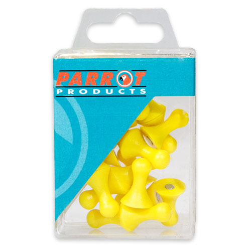 Parrot Products Magnet Map Pins (25 Box – Size:16mm – Yellow)
