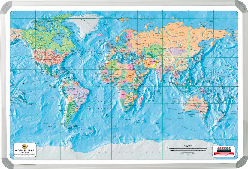 Parrot Wall Map – World Map (1200 x 900mm)
