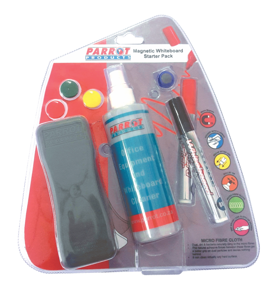 Parrot Products Magnetic Whiteboard Cleaning Starter Pack