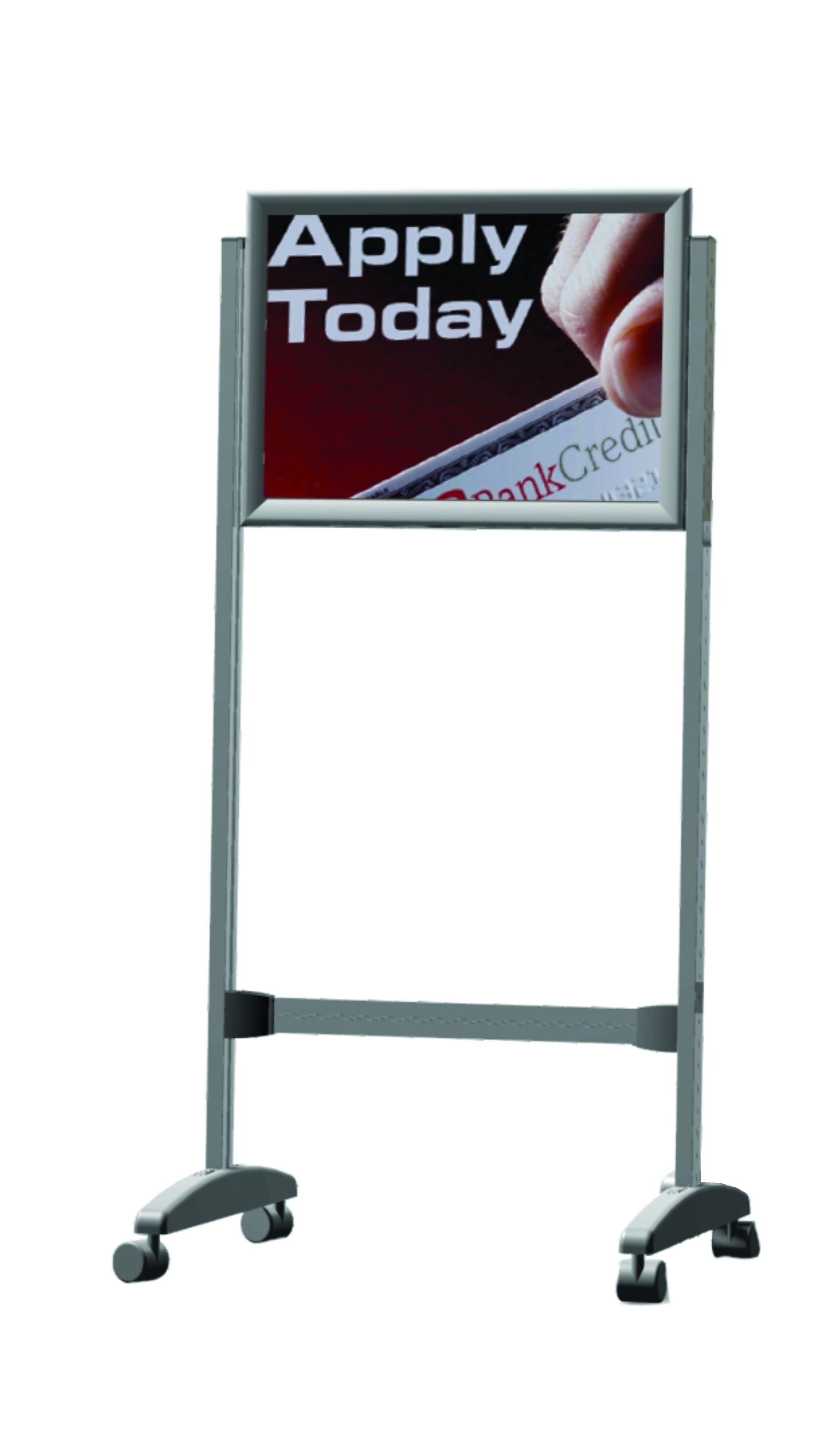 Parrot Stand Poster Frame Castors Double Sided – A1