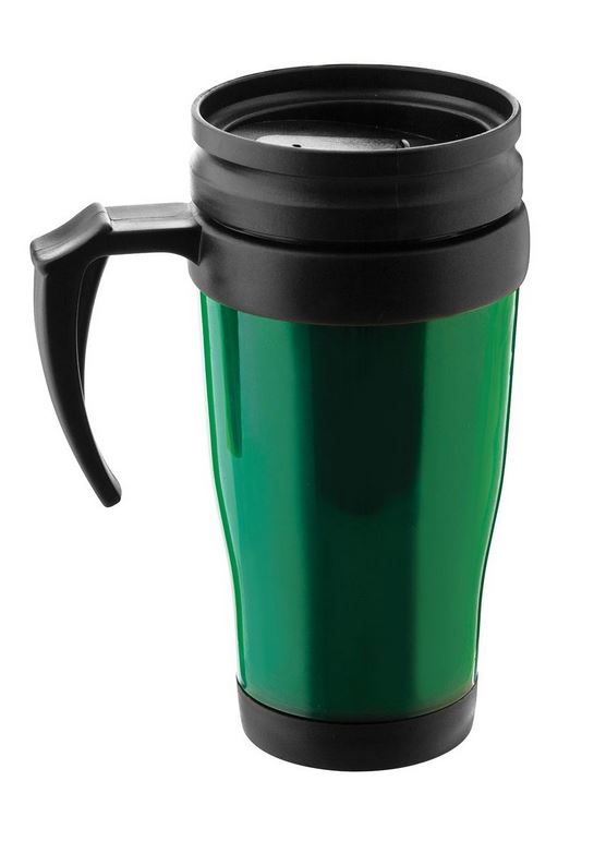 Leisure-Quip – 400Ml Plastic Translucent Travel Mug – Green