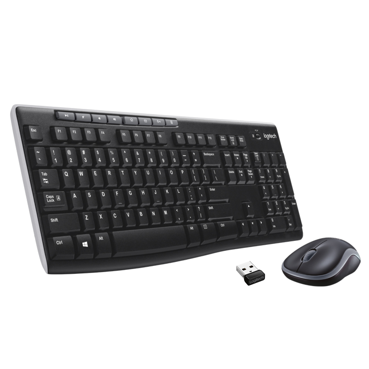 Logitech MK270 Wireless Keyboard and Mouse Combo for Windows-Black