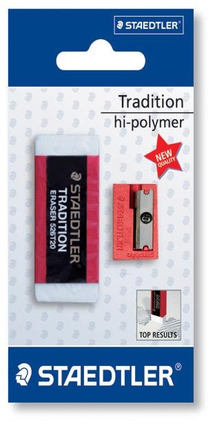 Staedtler Tradition Eraser and Single-Hole Plastic Sharpener