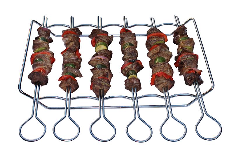LK’s Kebab Grill Set of 6 Skewers – Chrome