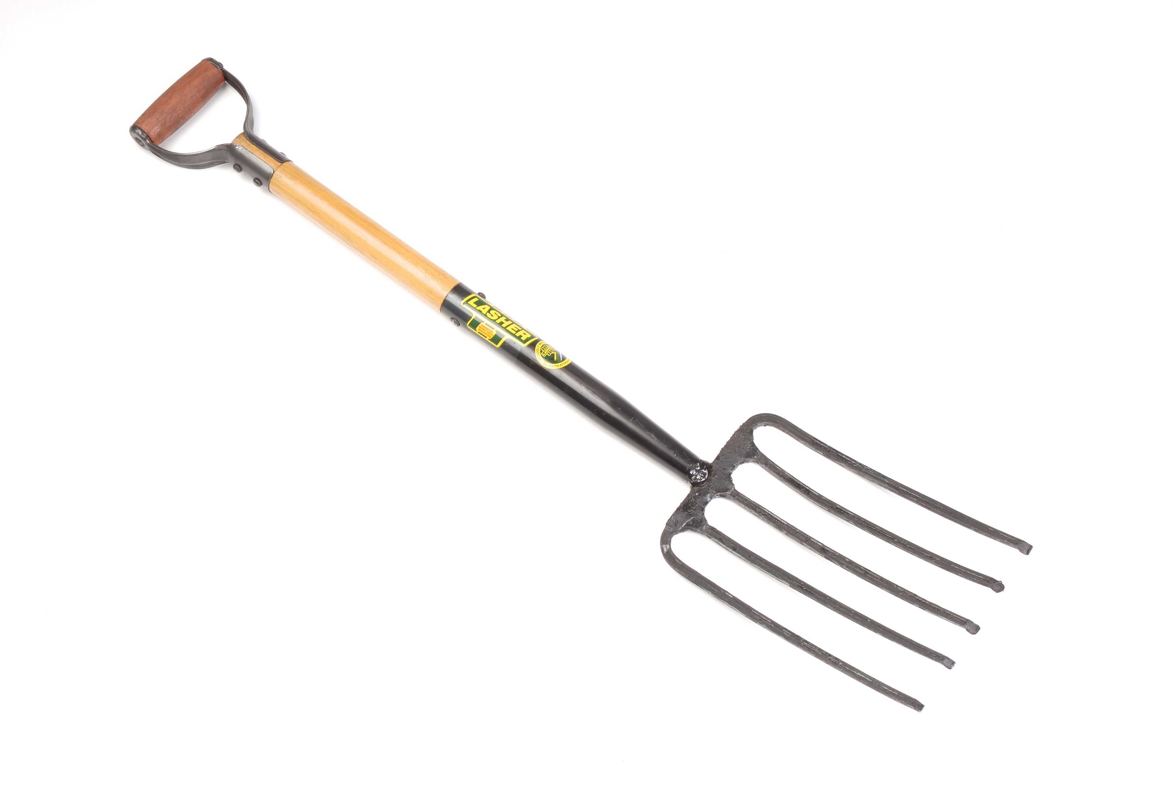 Lasher Tools – 5 Prong Wood Shaft Digging Fork