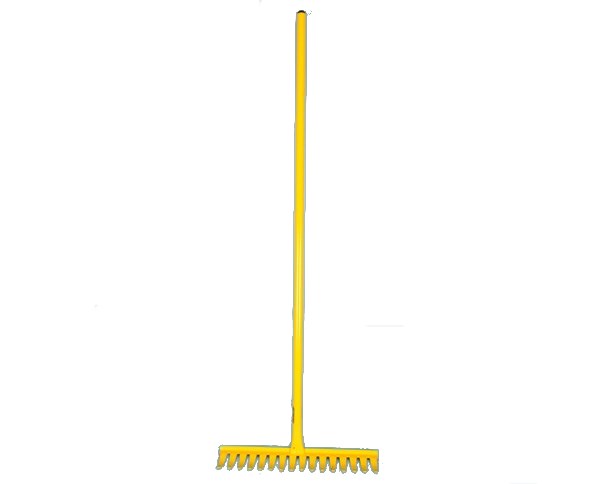 Lasher – 16 Tooth Garden Rake – Yellow
