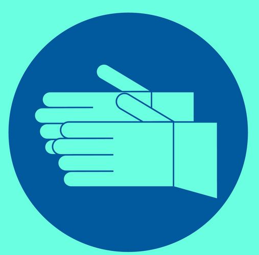 Tower Photoluminescent Sign – Hand Protection