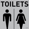 Tower Aluminium Anodised Modern 1 Sign – Unisex Toilet Tower Aluminium Anodised Modern 1 Sign – Unisex Toilet