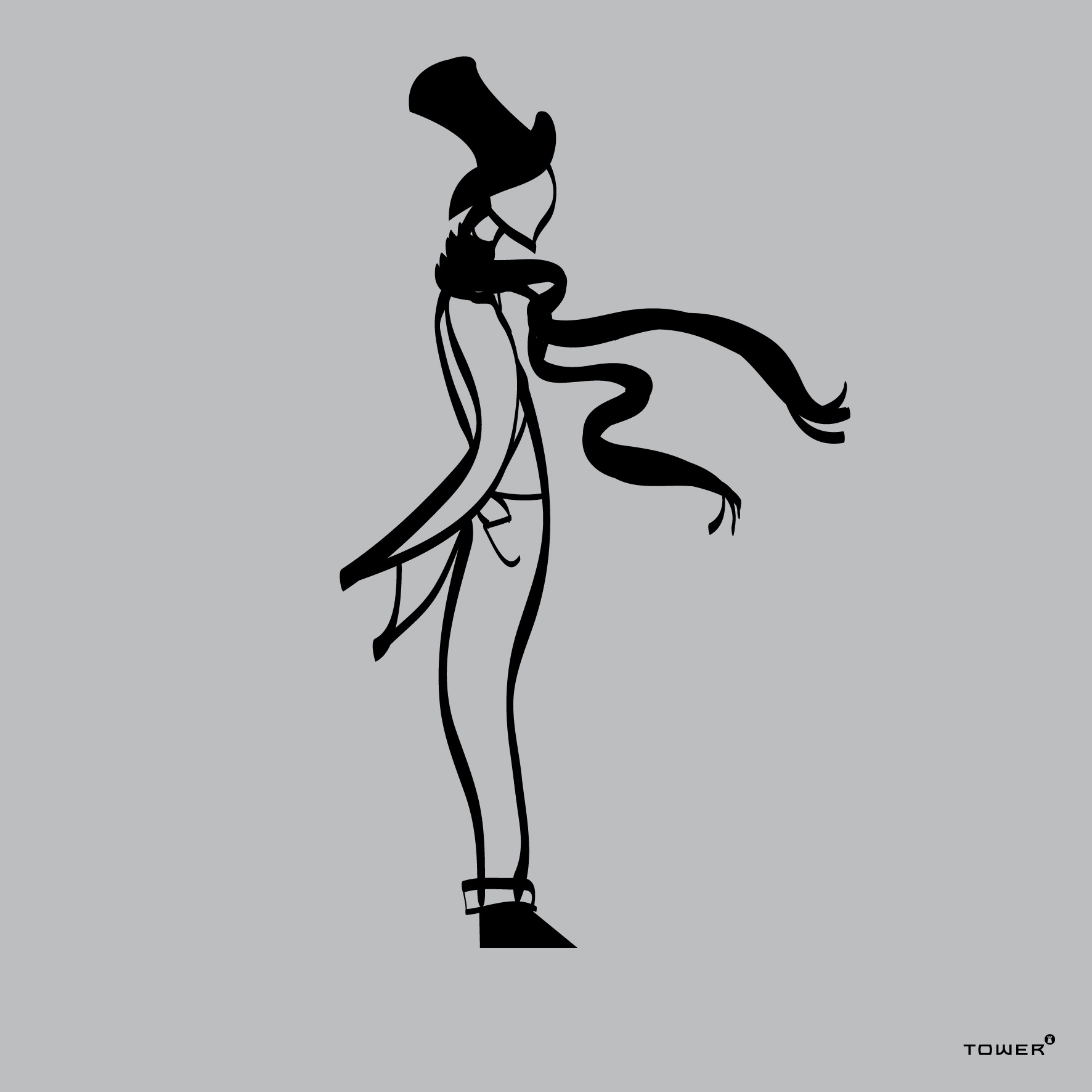 Tower Aluminium Anodised Whimsical 2 Sign – Mens Toilet