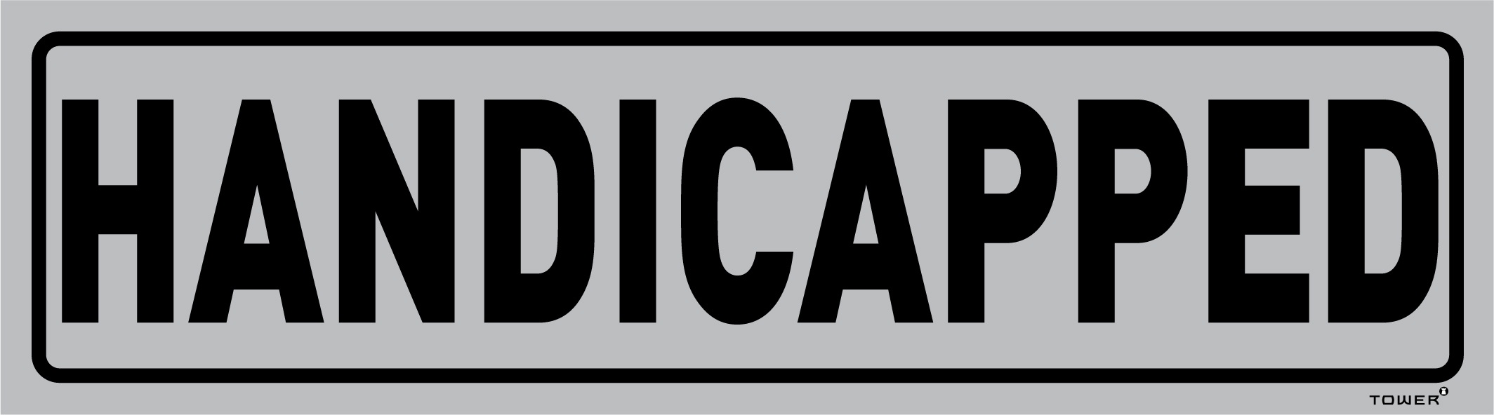 Tower Aluminium Anodised Sign – Handicapped