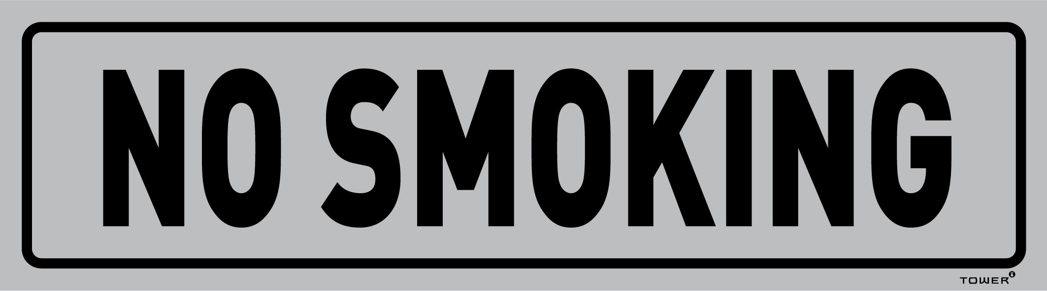 Tower Aluminium Anodised Sign – No Smoking