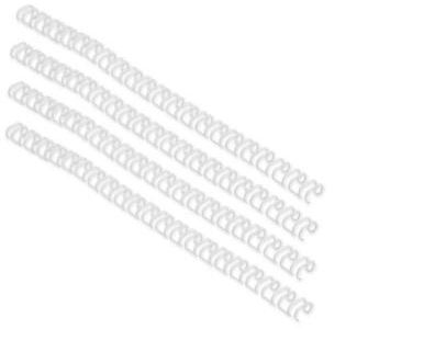 GBC 12.5mm 34 Loop (No 8 Wire) Wire Elements – White (100 Pack)