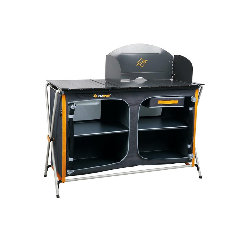 OZtrail – Kitchen Deluxe with Sink – Grey