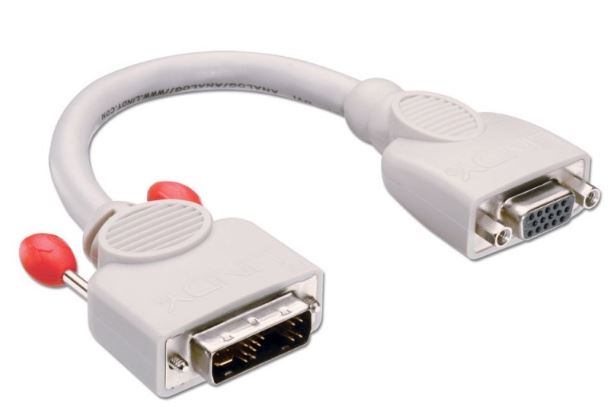 Lindy DVI Male to VGA15 Female Adapter Cable – 0.2m