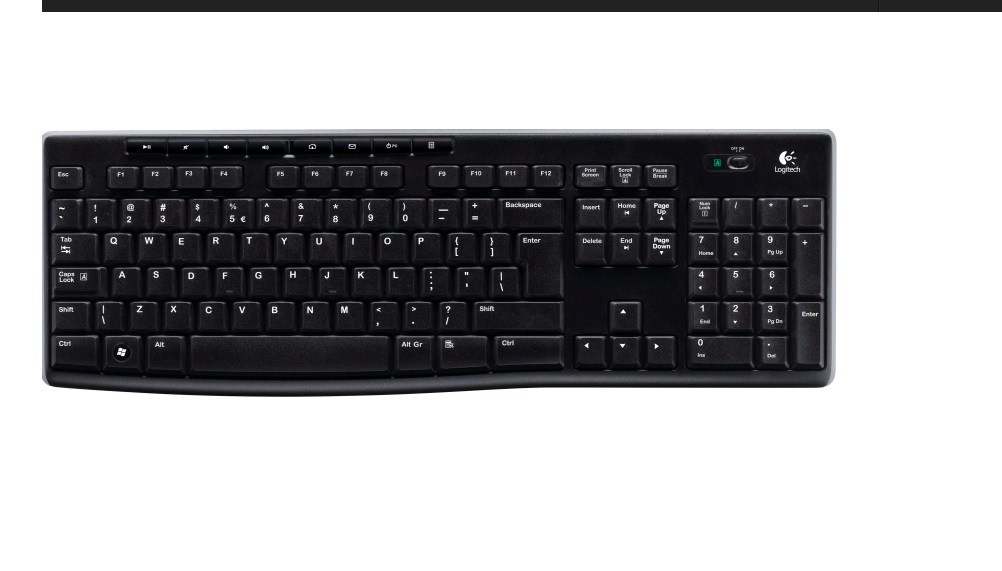 Logitech K270 Wireless Spill Resistant Keyboard with Long Battery Life