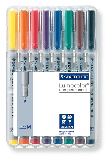 Staedtler Lumocolor 8 Non-Permanent Medium Markers