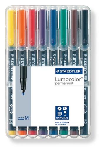 Staedtler Lumocolor 8 Permanent Medium Markers