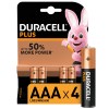 Duracell Plus AAA Alkaline Batteries, 1.5V LR03 MN2400 – 4 pack Duracell Plus AAA Alkaline Batteries, 1.5V LR03 MN2400 – 4 pack