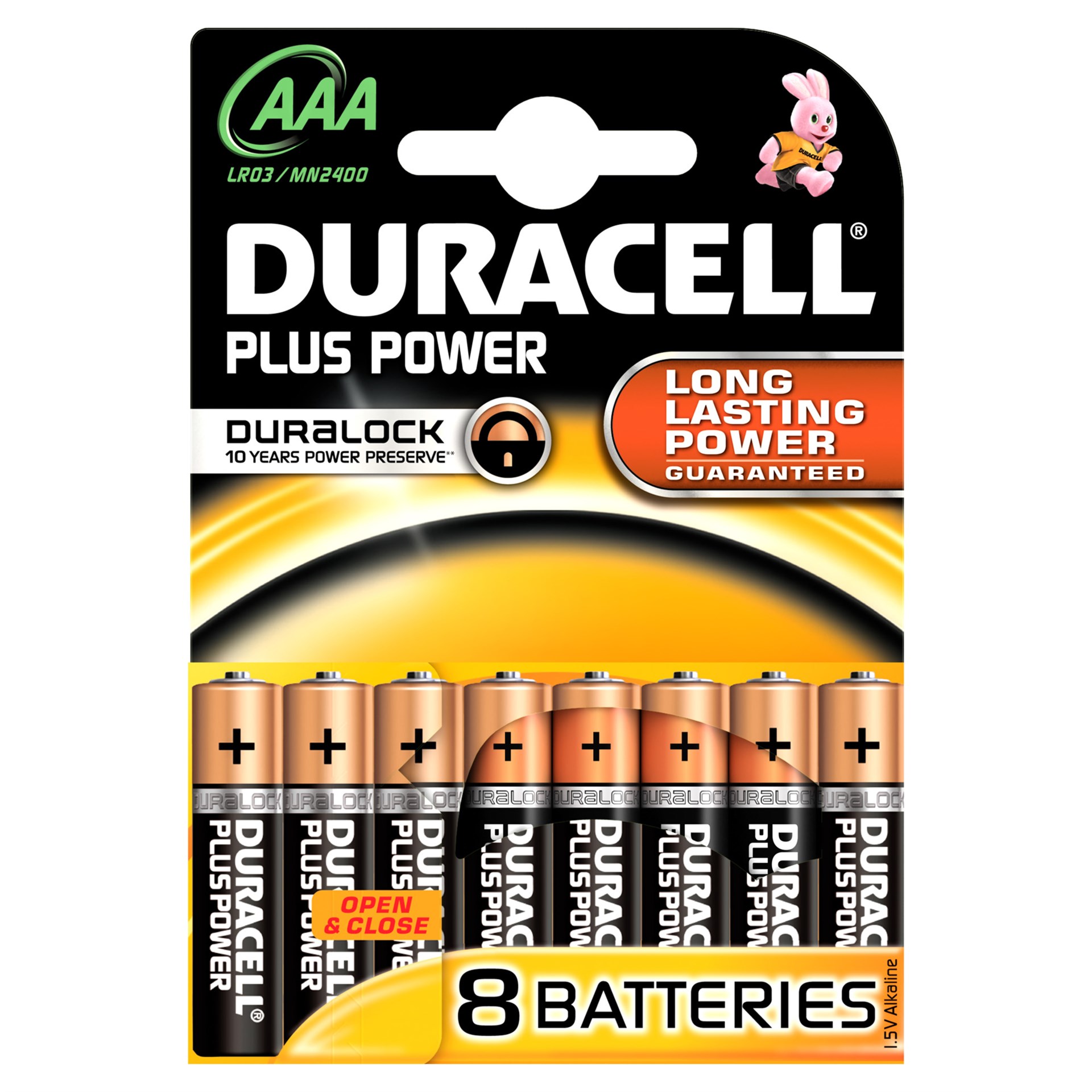Duracell AAA Power Plus Alkaline Batteries- 8 Pack