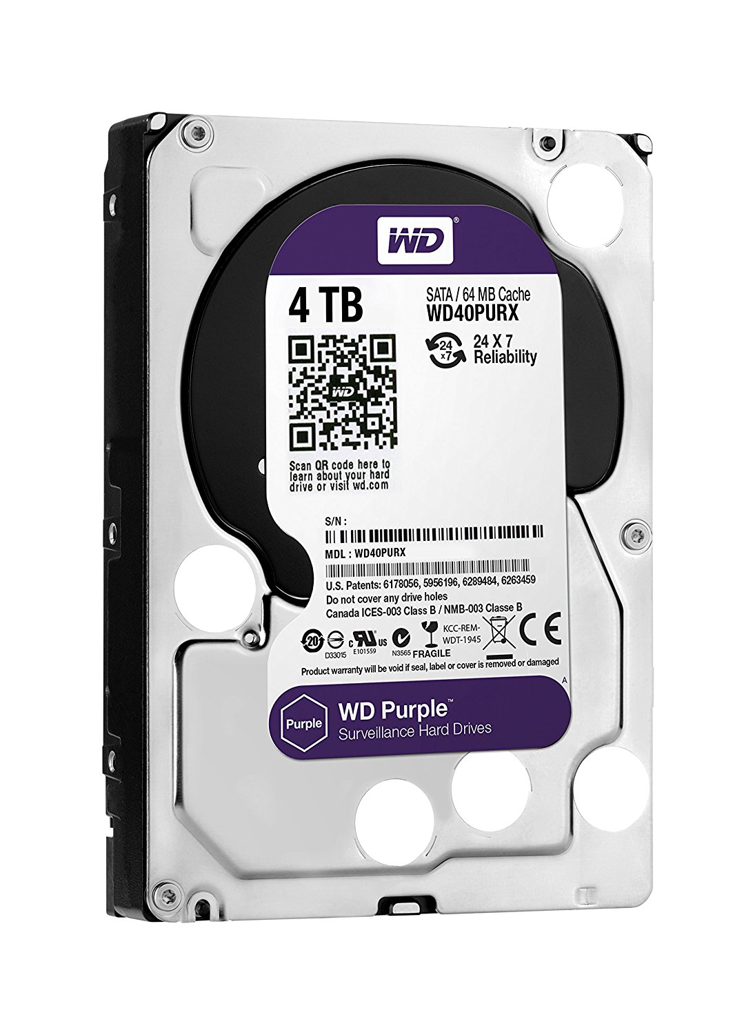 WD Purple Surveillance 3.5-inch Hard Drive – 4TB