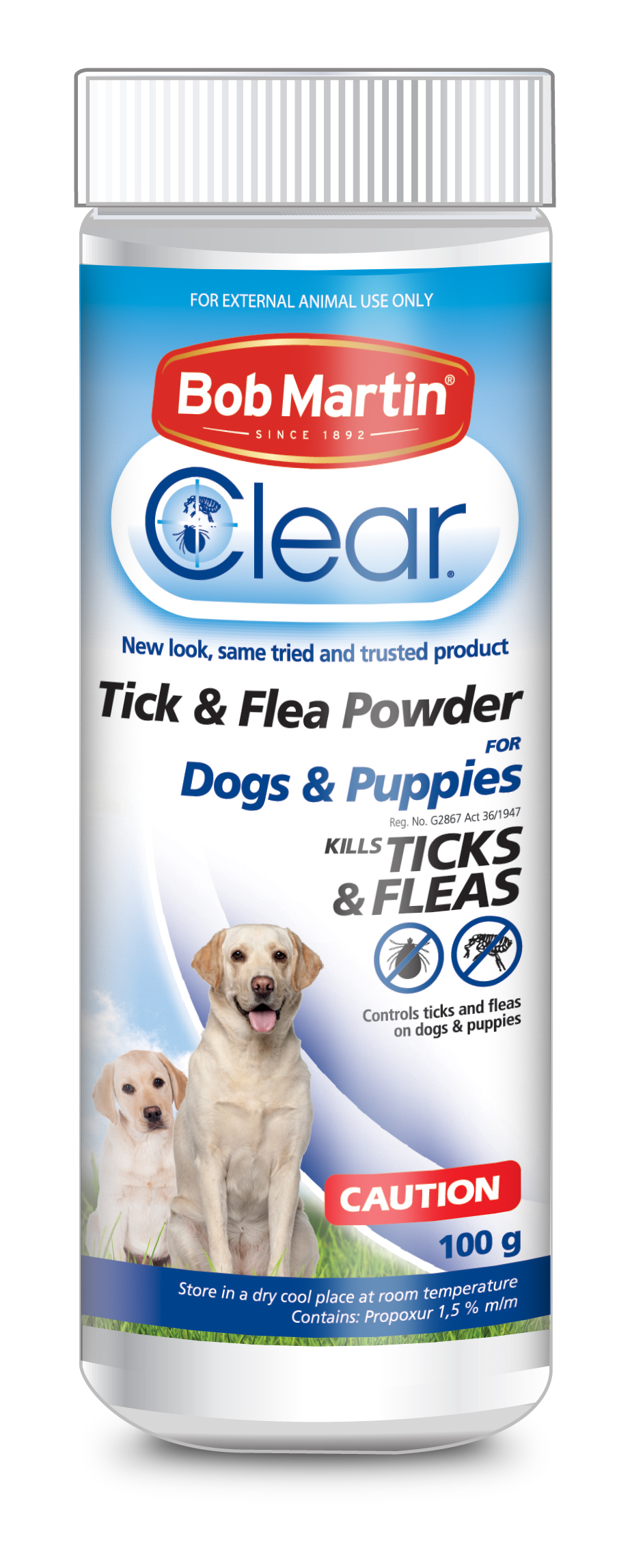 Bob Martin – Tick & Flea Powder – Dog – 100ml