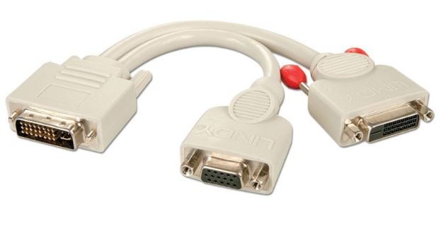 Lindy DVI-I M to DVI-D Female VGA Female Splitter – 200mm