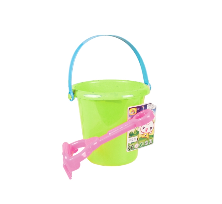 Beach Set – 2 Piece – Green Bucket & Pink Scoop