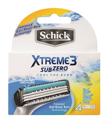 Schick Xtreme 3 Sub Zero Male Blades 4’s