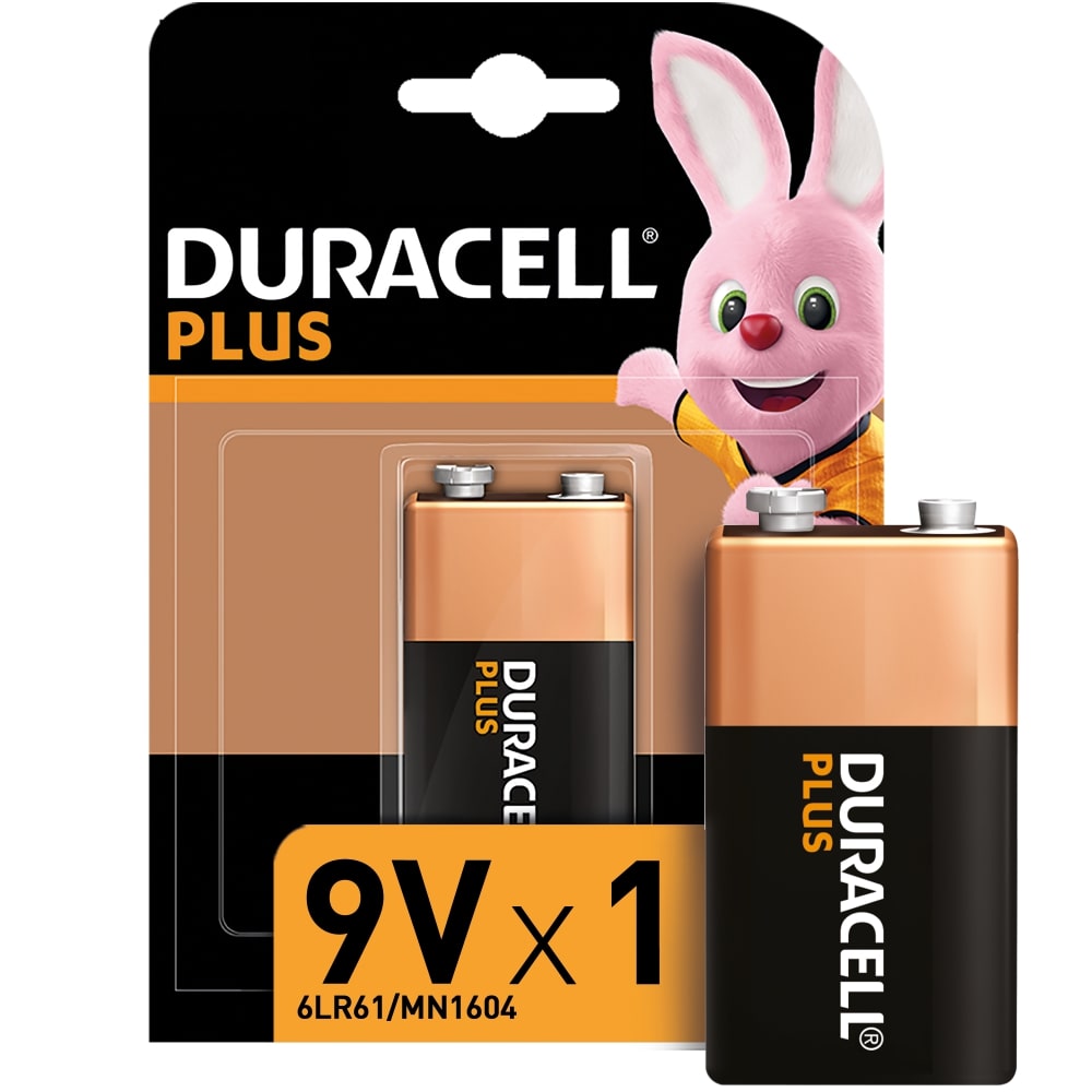 Duracell – Alkaline Batteries – General Purpose Batteries – 9V Plus