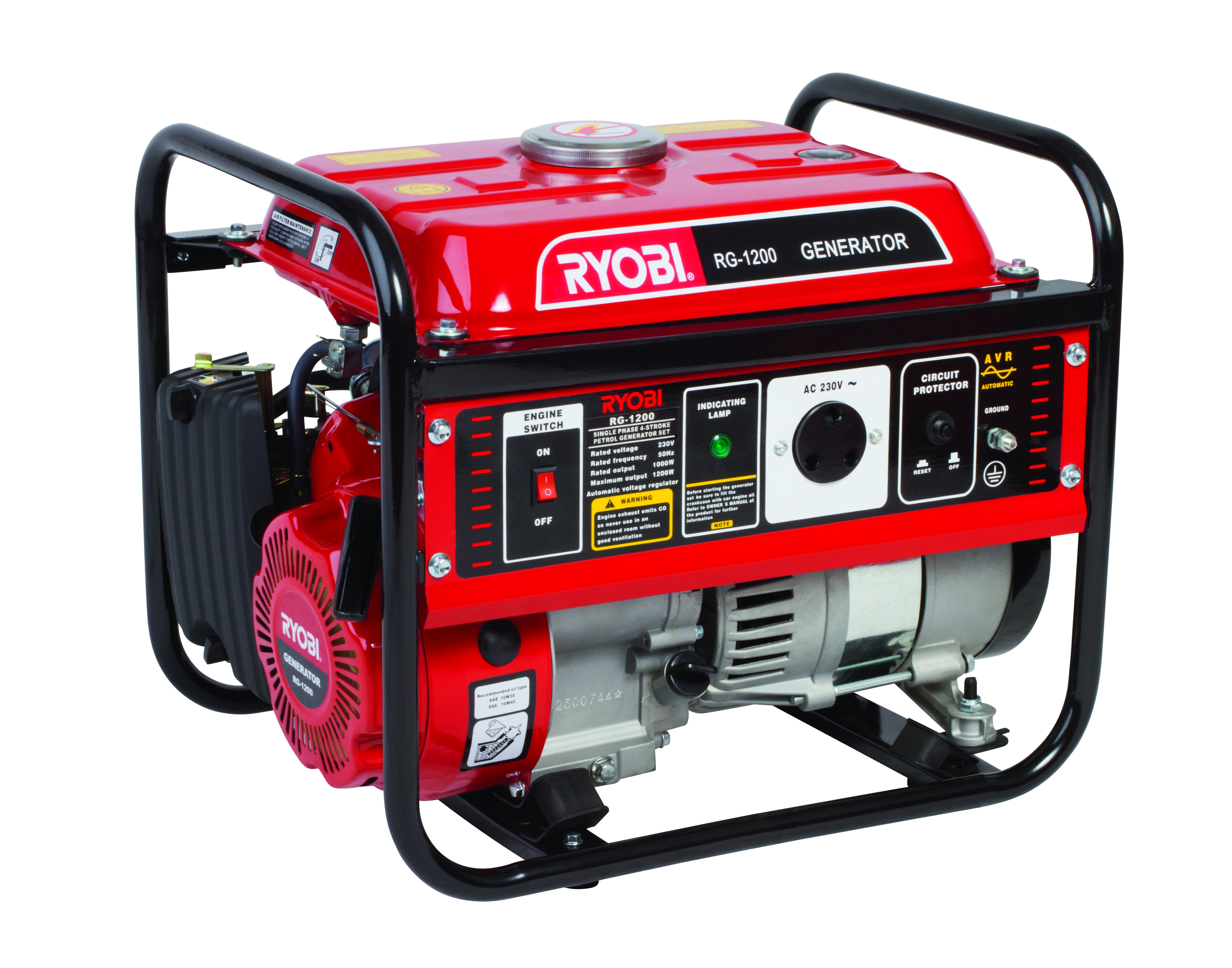 Ryobi – 4 Stroke Air-Cooled Generator – 1000W