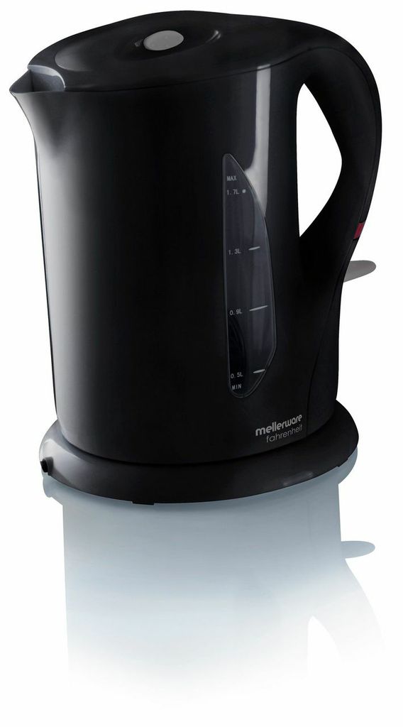 Mellerware – 1.7 Litre Fahrenheit Cordless Kettle – Black