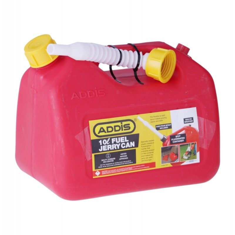 Addis – Small Plastic Jerry Petrol Can – 10L