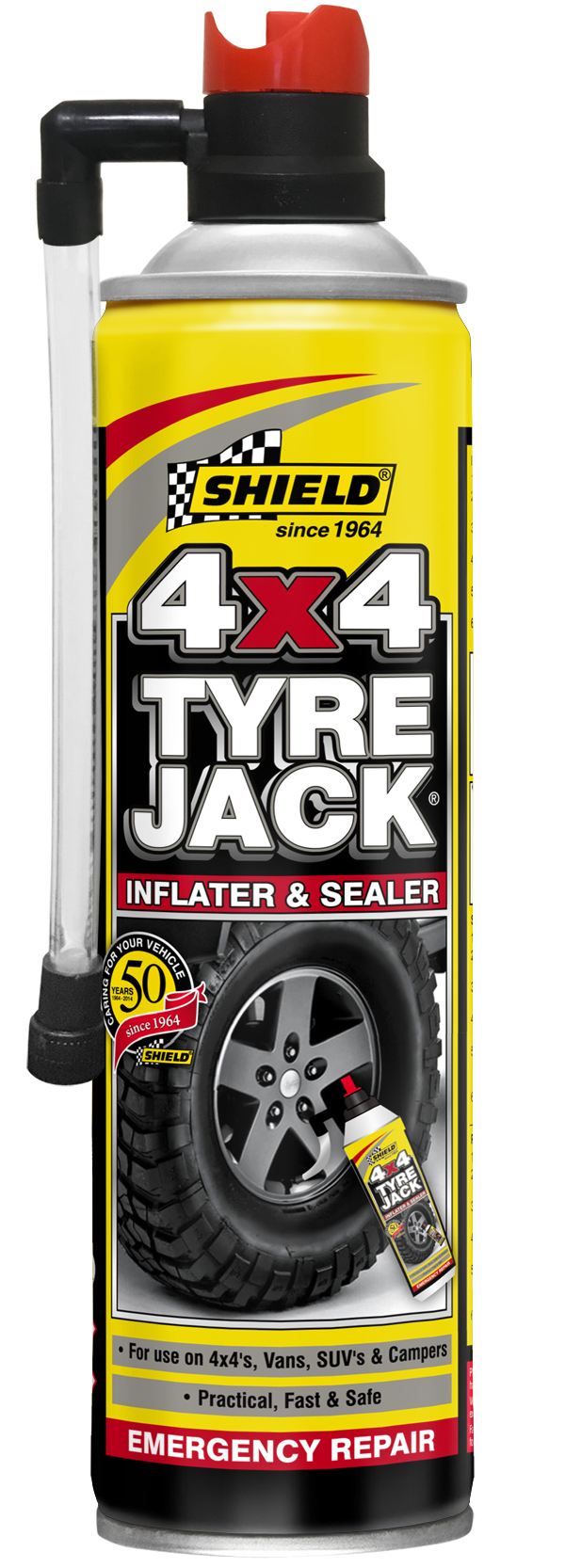 Shield – Tyre Jack 4X4 Emergency Inflator and Sealer 500Ml