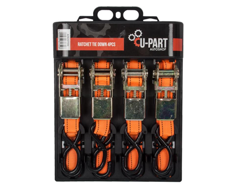 U-Part Tie Down Set Ratchet 4 Piece