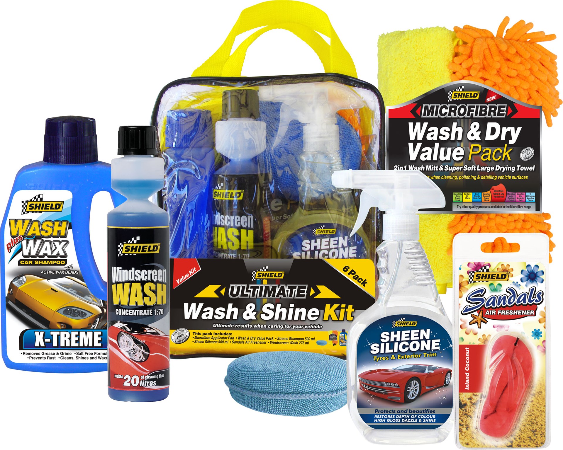 Shield – 6 Piece Ultimate Wash & Shine Kit