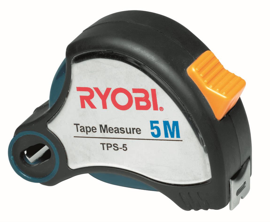 Ryobi – Tape Measure 5M X 25Mm Blade Steel Casing and Pencil Sharpener