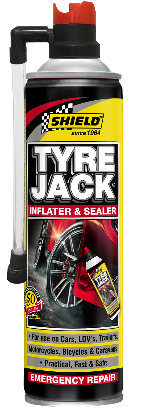 Shield – Tyre Jack Inflator and Sealer 340ml