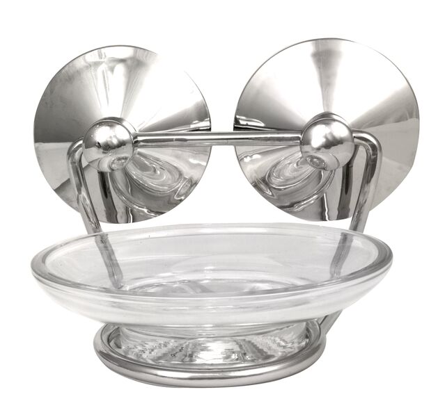 Wildberry – Iron and Glass Soap Dish – Chrome
