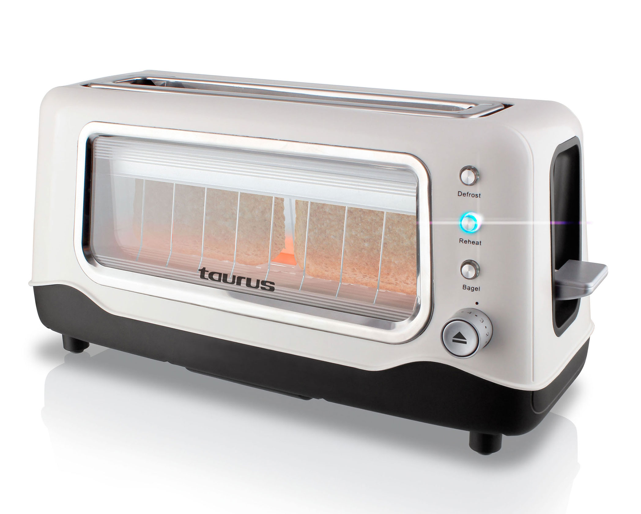 Taurus – 2 Slice Tostadora Vidre Glass Toaster