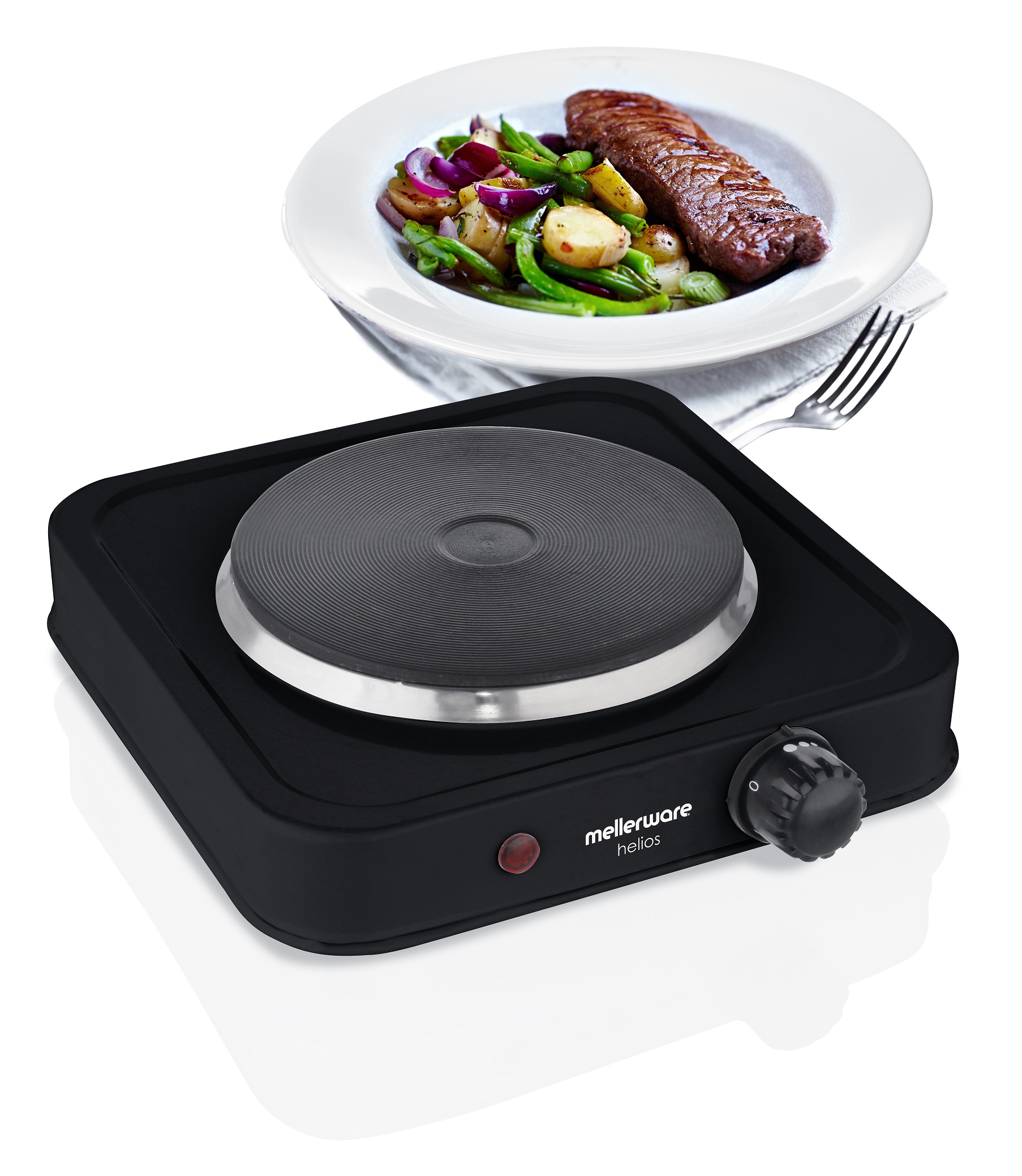 Mellerware – Helios Single Solid Hotplate – Black