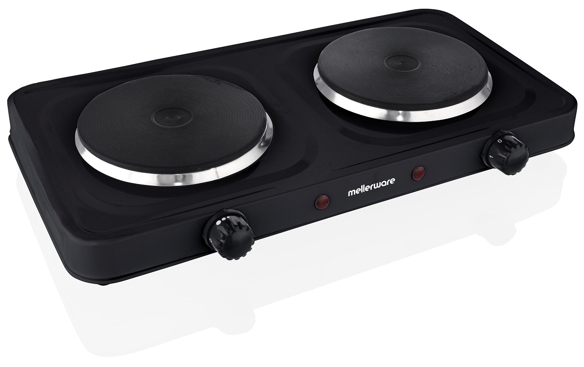 Mellerware – Helios Double Solid Hotplate – Black