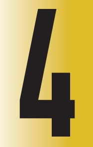 Tower Adhesive Reflective Number Sign – Large 4